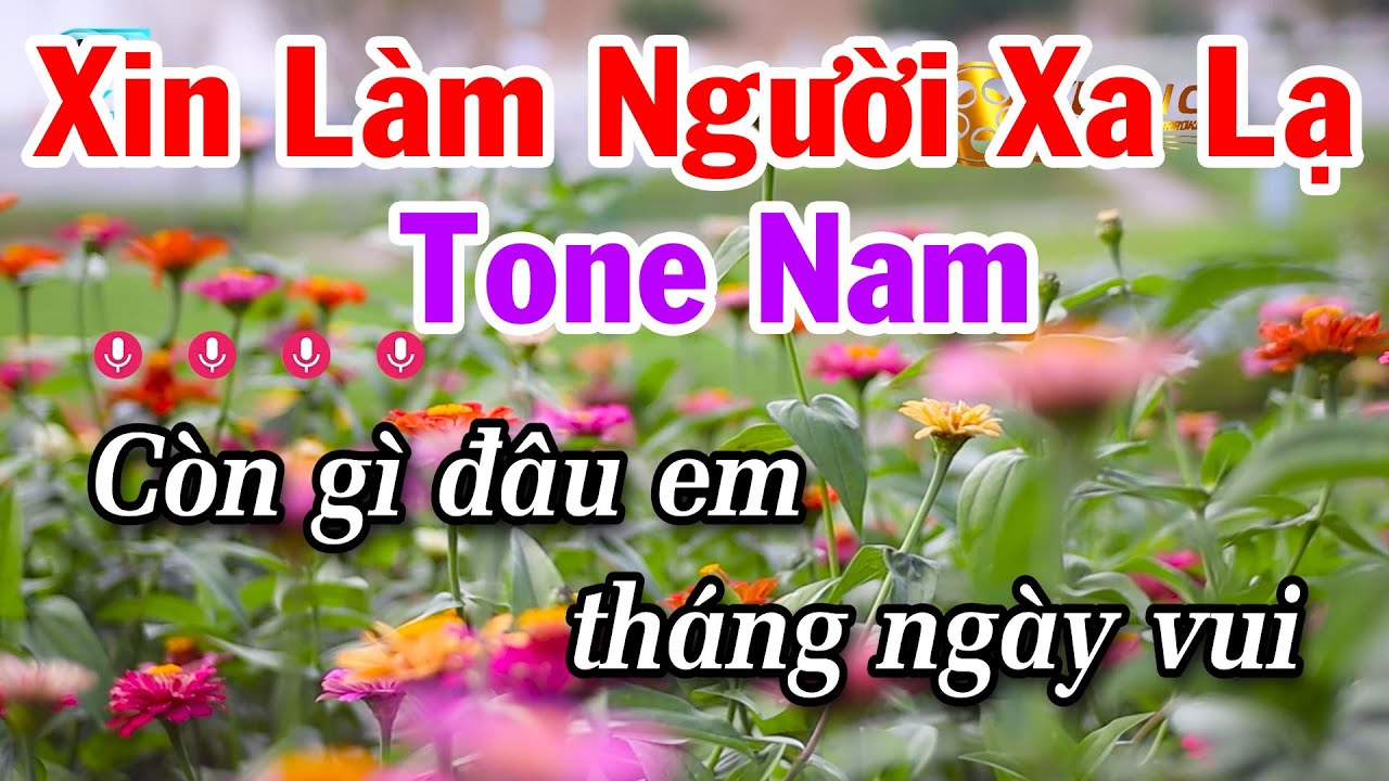 Karaoke Xin Làm Người Xa Lạ Tone Nam Beat Hay Dễ Hát Tuấn Cò
