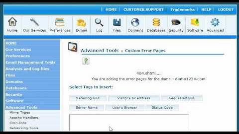 How to create custom error pages in cPanel