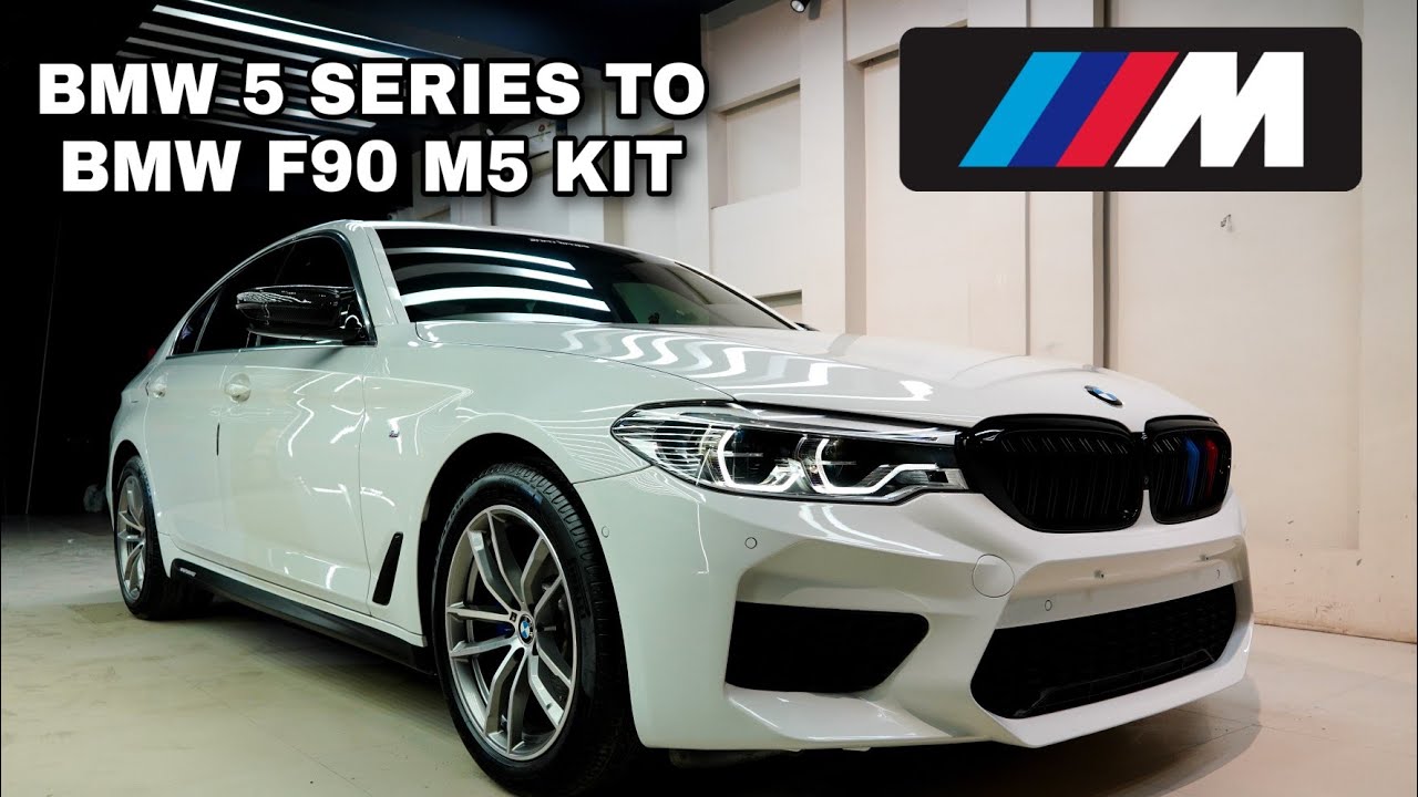Bmw 520D G30 fitted with F90 M5 Original style bumper and many other ...