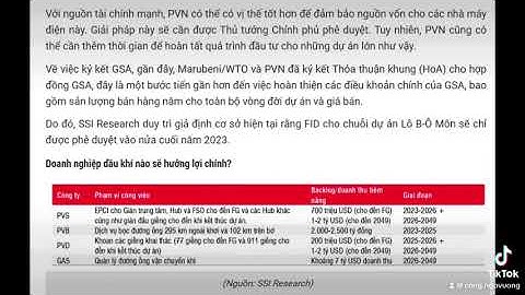 TRIỂN VỌNG NGÀNH DẦU KHÍ - LÔ B Ô MÔN - PVD PVS