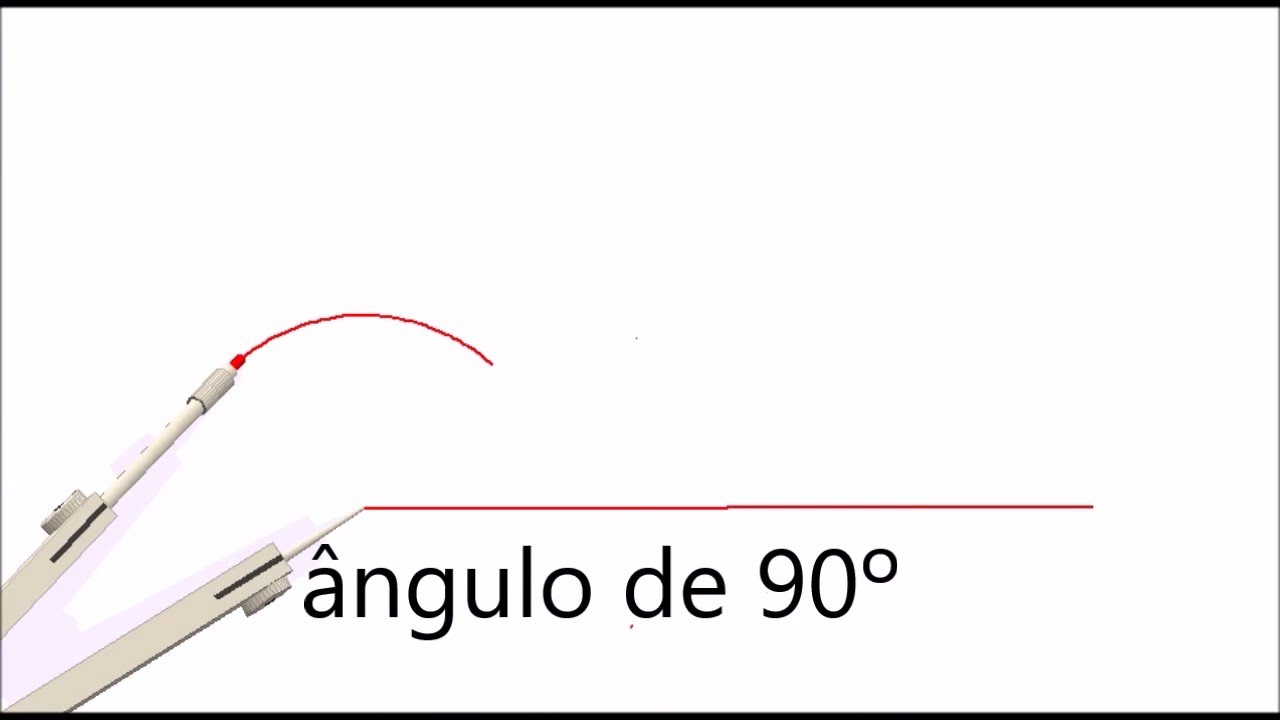 Traçado de ângulos de 90º, 60º - YouTube