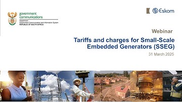 Part 1: Tariffs and charges for Small-Scale Embedded Generators (SSEG) by Onicah Rantwane from Eskom