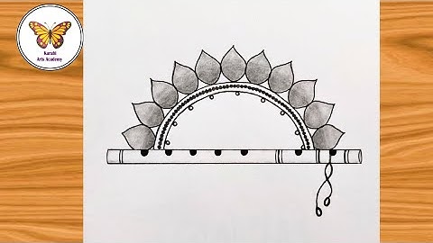 Bansuri drawing easy and beautiful| Flute drawing| chitra