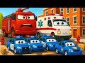 Rescue Truck Trouble ? | Police ? and Ambulance ? Try to Help | Rescue Cars Cartoon DEFAULT