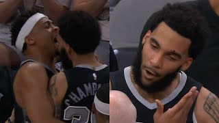 Keldon Johnson bites teammates head while celebrating 😂