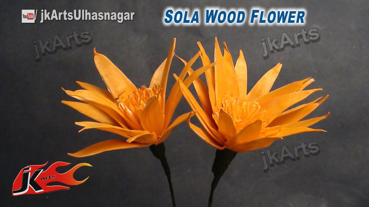 DIY Sola Wood Flower making How to make JK Arts 623 YouTube
