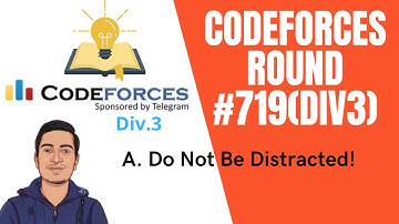 Codeforces Round #719 Div.3 | A. Do Not Be Distracted! explanation in Hindi