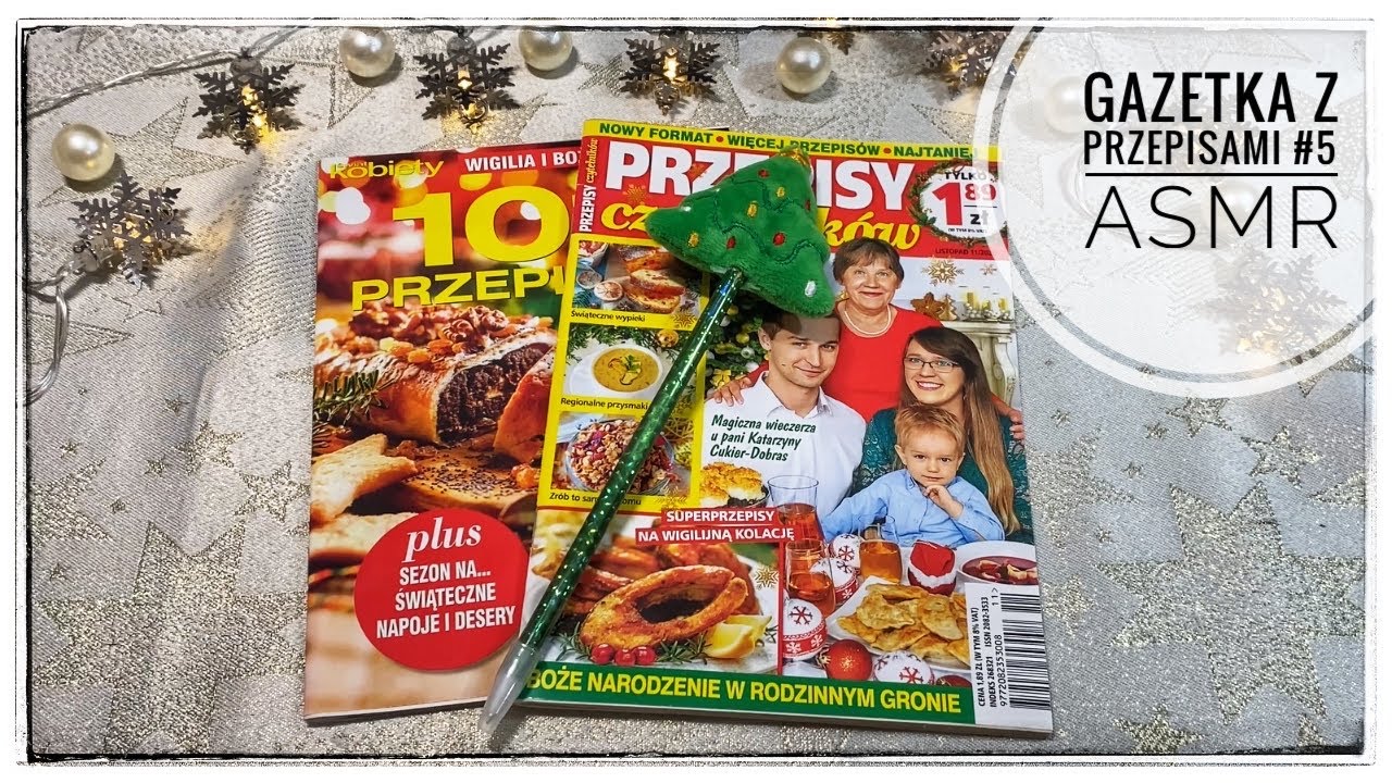 ASMR | Przegląd gazetek z przepisami #5 Potrawy na święta 🥟🥘😋