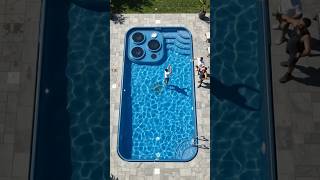 They Built a Giant Blue iPhone Swimming Pool! 😱📱🏊‍♂️ #Shorts