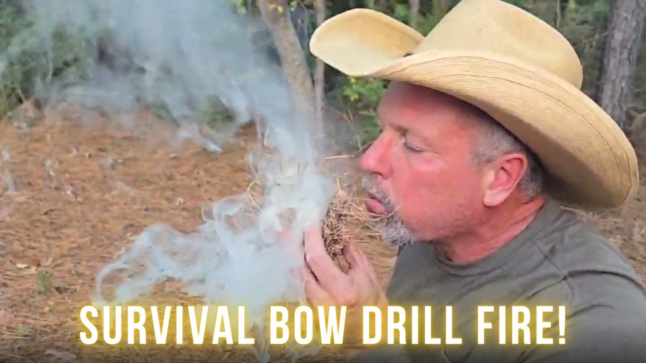 No Matches? No Lighter? No problem. Bow Drill Fire the Old Way