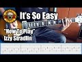 Guns N' Roses It's so easy IZZY STRADLIN ONLY with tabs | Rhythm guitar