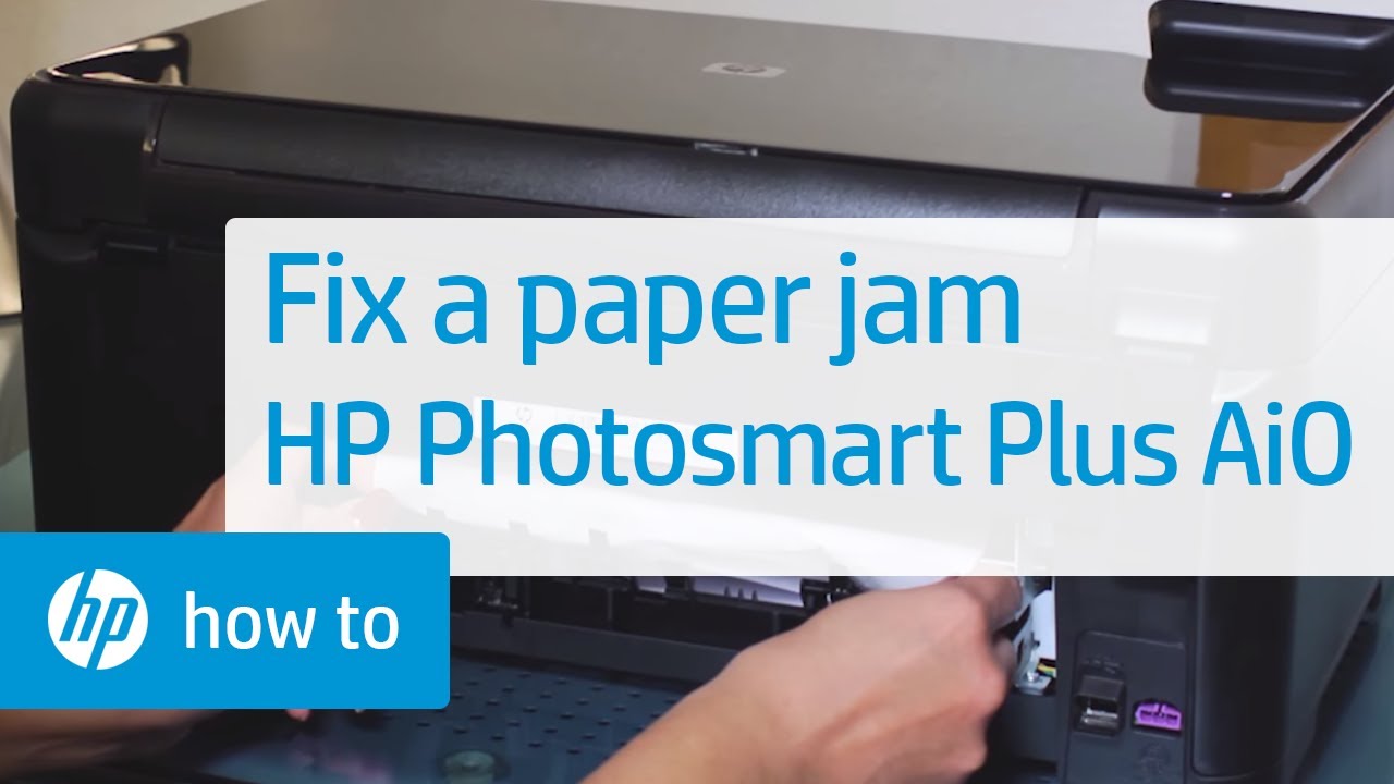 sekundær Grape Bøde Fixing a Paper Jam | HP Photosmart Plus All-in-One Printer (B209a) | HP -  YouTube