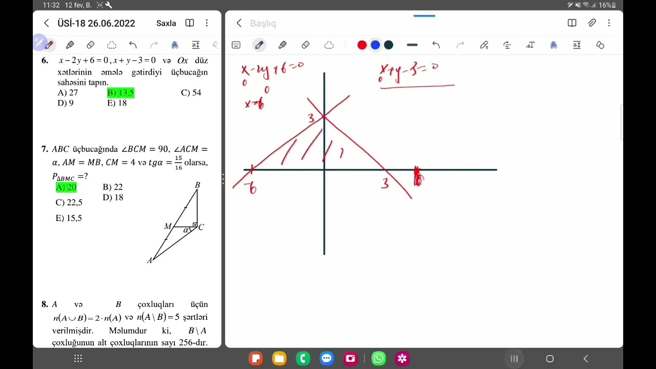 Fizlan müəllim | İxtisas Riyaziyyat 1-18 sualların izahı