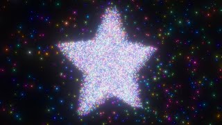 Beautiful Star Sparkle 3D Space Hologram Twinkling Lights Rotating 4K UHD 60fps 1 Hour Video Loop