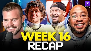 Week 16 fantasy INSTANT takeaways: Chase Brown and Herbert SHINE, Josh Allen and Trey McBride FLOP
