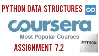 Python Data Structures Assignment 7.2 Solution [Coursera] | Assignment 7.2 Python Data Structures