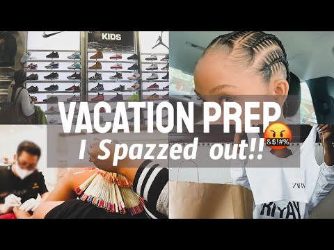 Vacation Prep Vlog 2021 | Stitch braids, Nails, Shopping, Collective Haul & More | shop with me