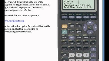 TI-83 Plus - Slope, Y Intercept, X Intercept, Standard Form, Point Intercept Equations of a Line