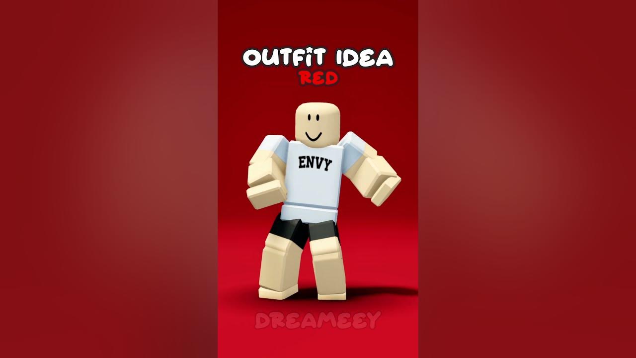 Roblox Red Outfit Idea shorts YouTube