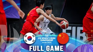 Korea v China | Full Basketball Game | FIBA U16 Women's Asian Championship 2023