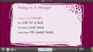 Away In A Manger Assembly Songs from Out of the Ark –Words on Screen - Christmas Carols
