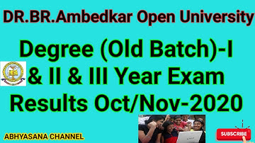 DEGREE (OLD BATCHES) I,II&III YEAR RESULTS (EXAMS HELD OCT/NOV-2020)//DR.B.R.AMBEDKAR OPEN UNIVRSITY