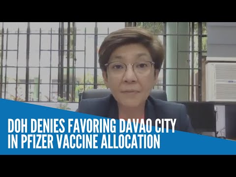 DOH denies favoring Davao City in Pfizer vaccine allocation