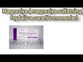 magneziya preparati haqida, magneziya qo'llash uchun ko'rsatma, va qarshi ko'rsatmalar #magneziya