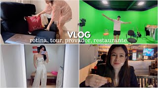 VLOG: rotina, tour estúdio do marido, provador na renner e cea, arrume-se comigo para o restaurante