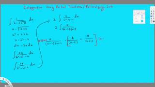 Integration Using Partial Fractions: Rationalizing Sub