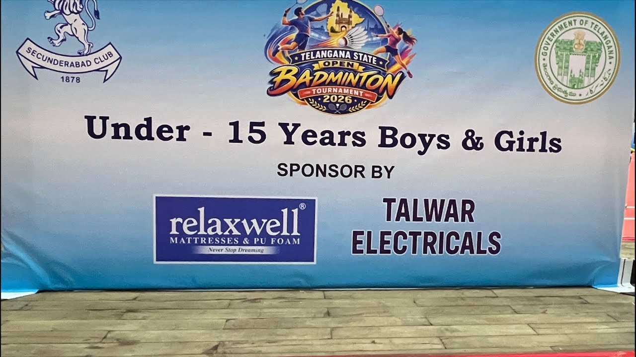 Court 2 - Part 5 - Under 15 Boys & Girls Telangana State Open Prize Money Badminton 2026 
