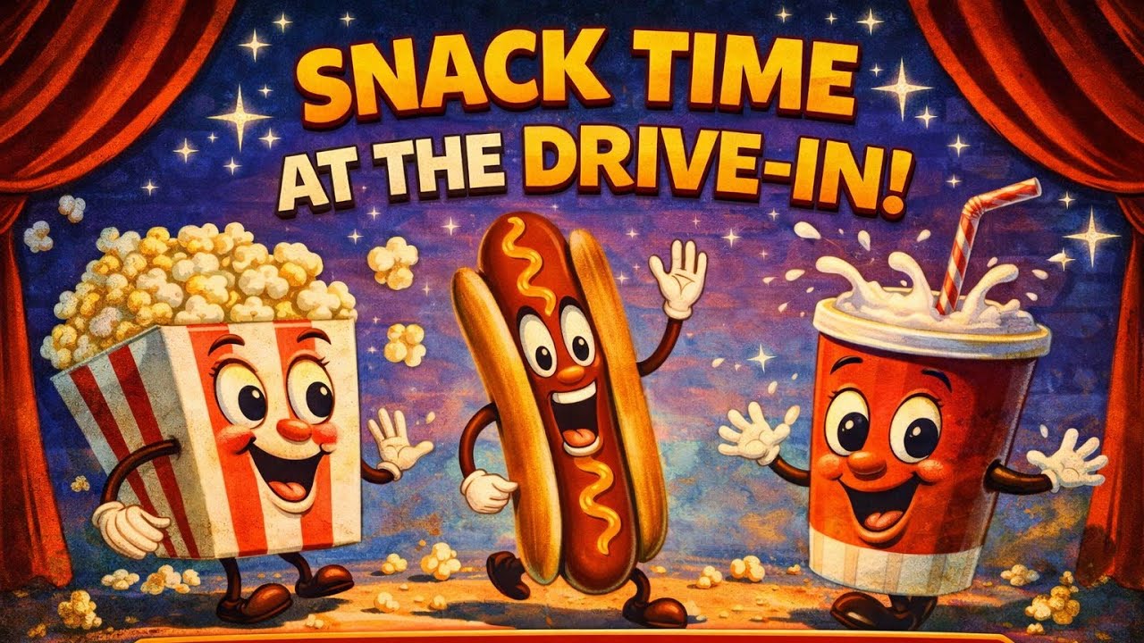 Snack Time at the Drive-In | Vintage Animated Intermission