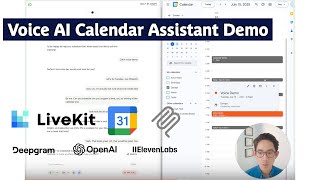 Voice AI Calendar Assistant Demo | LiveKit + MCP Integration screenshot 5