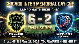 INDIANA ELITE vs. MORRIS UNITED | 6-2 Victory | Chicago Inter Memorial Day Cup