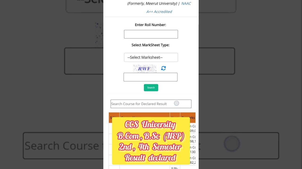 CCS University B.Com & B.Sc (NEP) 2nd & 4th Semester result declared check now.. 