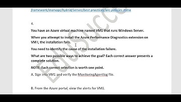AZ-801 : Configuring Windows Server Hybrid Advanced Services QUESTIONS