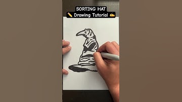 Everyone Can Draw! - SORTING HAT ✍️ Drawing Tutorial 😀✏️ #sortinghat #harrypotter #thesortinghat