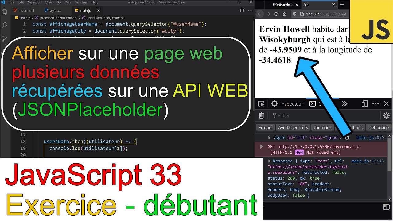 JavaScript33-Exercice-Afficher sur une page web des données récupérées ...