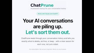 ChatPrune - AI Conversation History Auditor - H0 Hackathon Demo