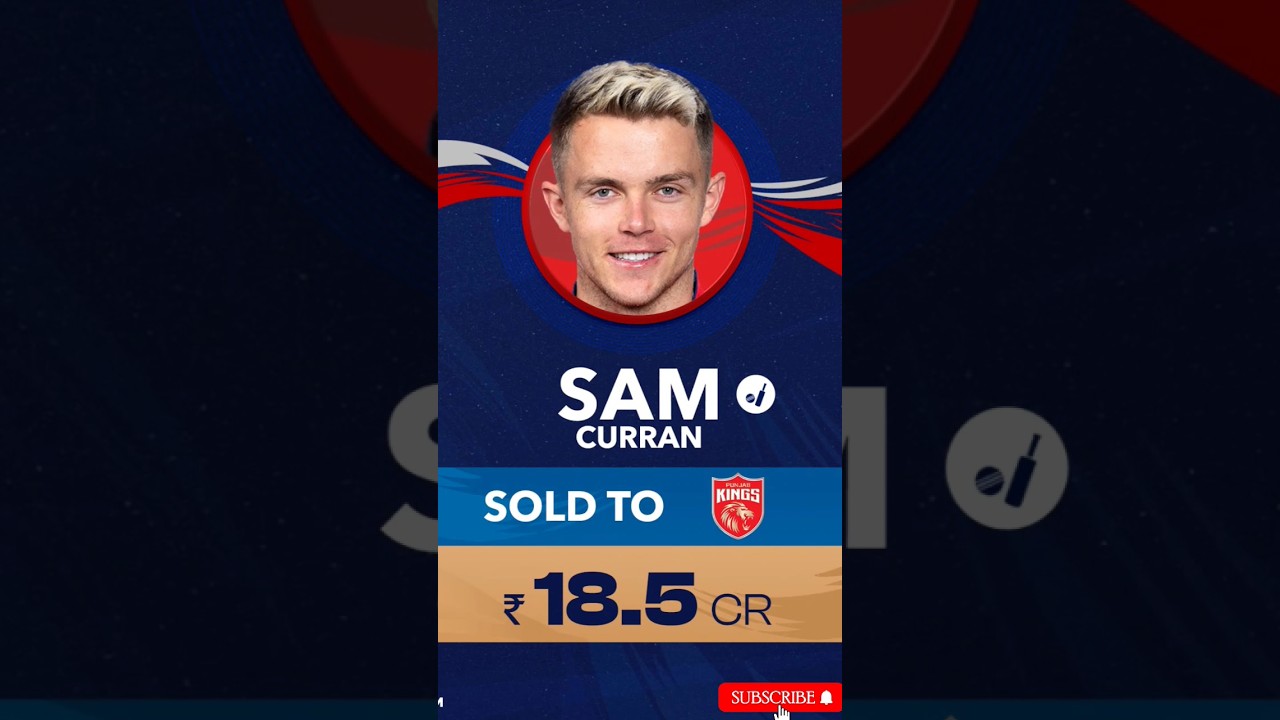 IPL 2023 Auction। TATA IPL। Sam Curran 18.5 crore Top 6 most expensive payer 2023