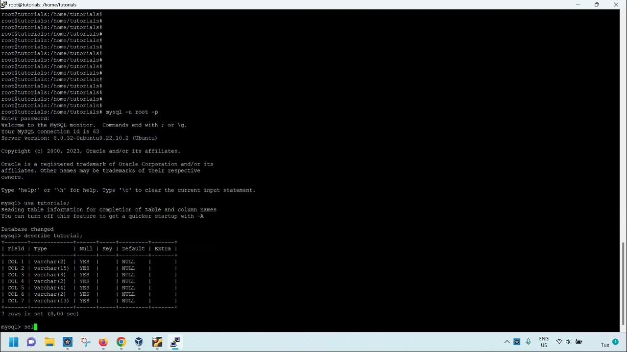 How to select entire table froam a database in MySql - YouTube