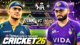 105 Run in Powerplay, Gill Aggressive Batting🔥 | GT vs KKR 🏏| TATA IPL 2026 🏆| Cricket 26 Gameplay 