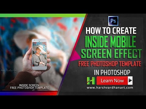 Viral Instagram Effect Inside Mobile Screen Effect in Photoshop+ Free Photoshop Template
