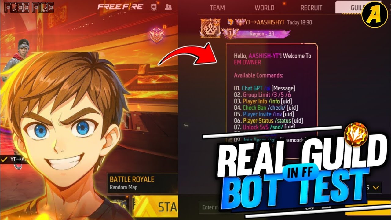 I Tried Real Guild Bot Of Free Fire 😲 Lag Team , Unlimited Emotes 🔥 ...