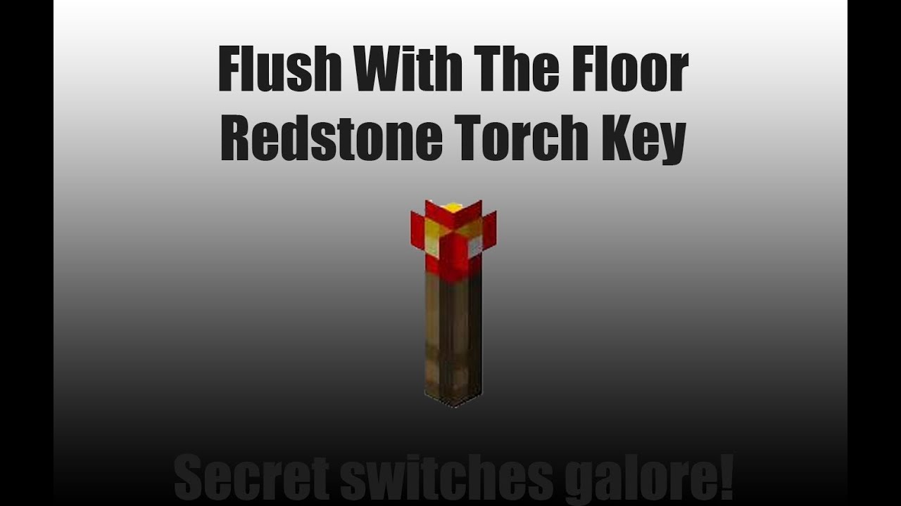 Minecraft - Simple Flush-with-the-floor Redstone Torch Keys