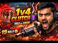 1v4 CLUTCH 😈 | Solo vs Squad 19 Kills 🔥 BGMI Gameplay#short