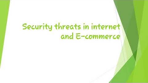 COMPUTER APPLICATION IN BUSINESS#SECURITY THREATS IN INTERNET AND E-COMMERCE