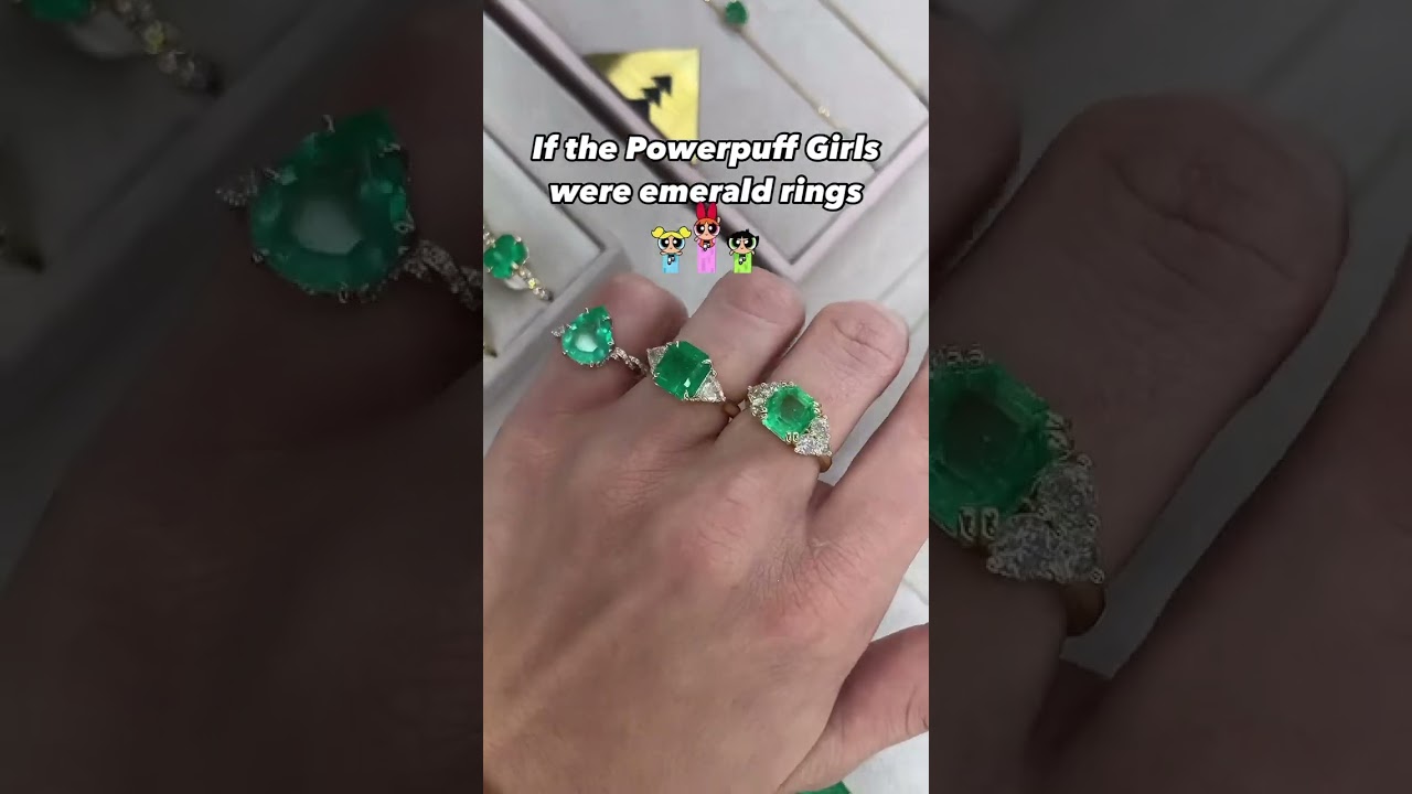 Trendy Natural Emerald & Diamond Rings | Everyday Wearable Styles - Hidden Halo, 3 Stone & Accent