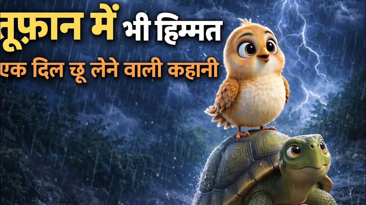 “तूफान में भी हिम्मत | एक दिल छू लेने वाली कहानी”|| Hindi cartoon story for kids 🙍