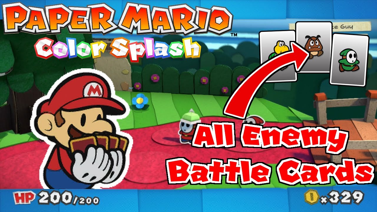 Paper Mario: Color Splash - All Enemy Battle Cards